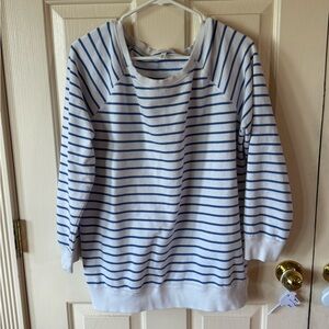 Victoria's Secret Blue and White Striped Sweater